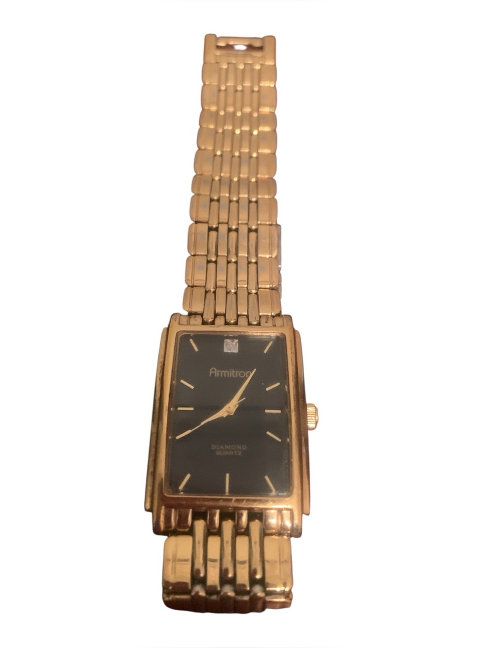 Armitron Gold-Tone Dress Watch with Black Dial
